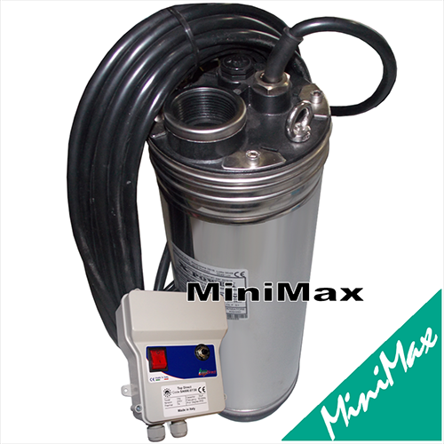 MAX2 - Elettropompa sommersa monoblocco per acque pulite diametro 50mm per  pozzi stretti ELETTROPOMPE SOMMERSE IN KIT PER POZZI