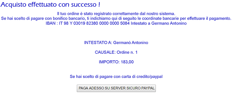 dati di fatturazione