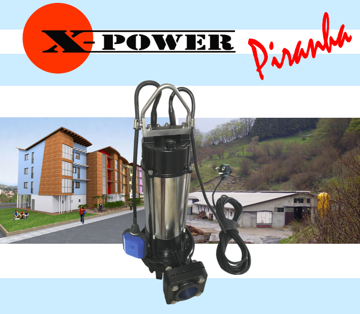 pompa sommergibile con dispositivo trituratore per fognature